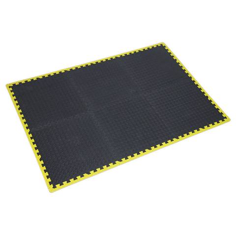 Interlocking EVA Foam Workshop Mat Set with Hi-Vis Edges 1240 x 1825mm