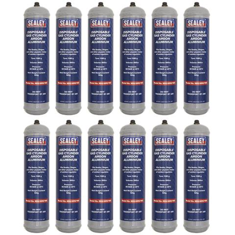 Disposable Argon Gas Cylinder 100g - Box of 12