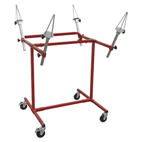 Heavy-Duty Alloy Wheel Painting/Repair Stand 4 Wheel Capacity