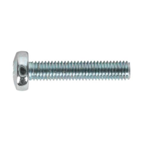 Zinc Plated Pan Head Pozi Machine Screw M5 x 25mm, DIN 7985Z - Pack of 50