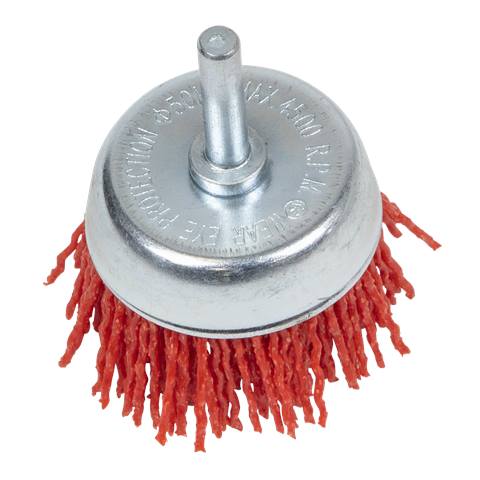 Nylon Filament Cup Brush 50mm with 6mm Shaft