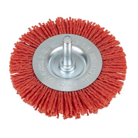 75mm Nylon Filament Circular Brush with 6mm Shaft