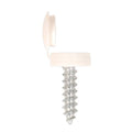 Numberplate Screw with Flip Cap 4.2 x 19mm, White - Pack of 50