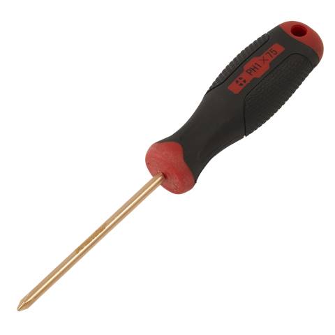 Screwdriver Phillips #1 x 75mm - Non-Sparking