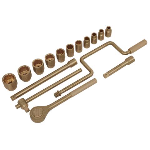 Premier Non-Sparking Socket Set 1/2"Sq Drive 17pc