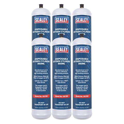 Disposable Oxygen Cylinder 950ml - Pack of 6