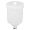 Paint Spray Gun Pot with Brass Fitting 600ml - White