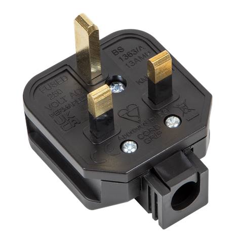 13A Heavy-Duty Rewirable Plug - Black
