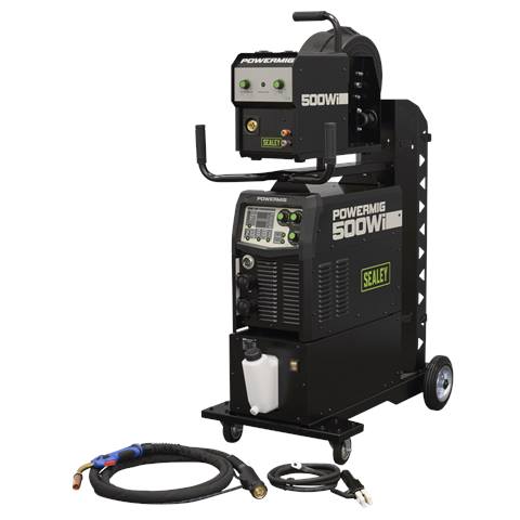 500A Professional Gas/Gasless MIG/TIG/MMA Inverter Welder with Portable Wire Feeder & Water Cooler 400V 3ph