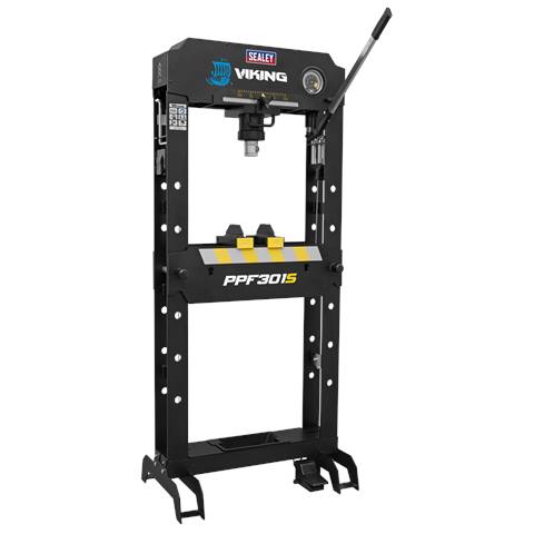 Viking Floor Type Air/Hydraulic Press with Sliding Ram and Foot Pedal 30 Tonne