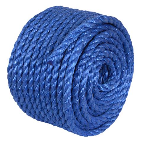 10mm x 30m Polypropylene Split Film Twisted Rope, Blue