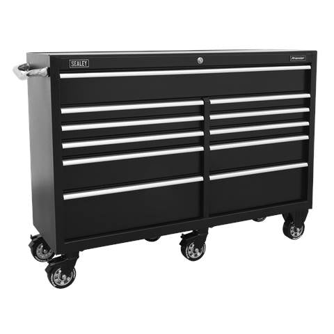 Premier™ Heavy-Duty Extra-Wide Rollcab 11 Drawer 1430mm - Black