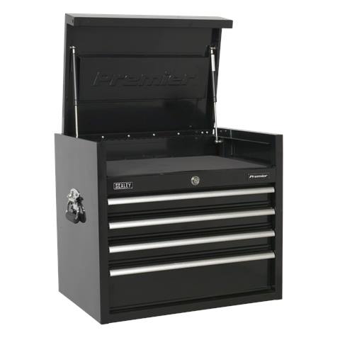 Premier™ Heavy-Duty Topchest 4 Drawer 660mm - Black