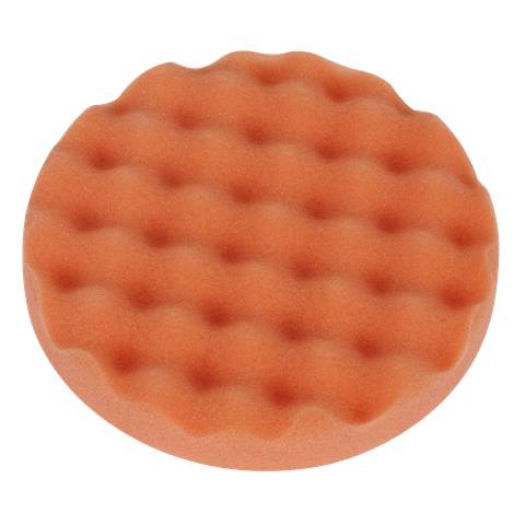 Hook-and-Loop Buffing & Polishing Foam Head 150 x 25mm - Orange/Firm