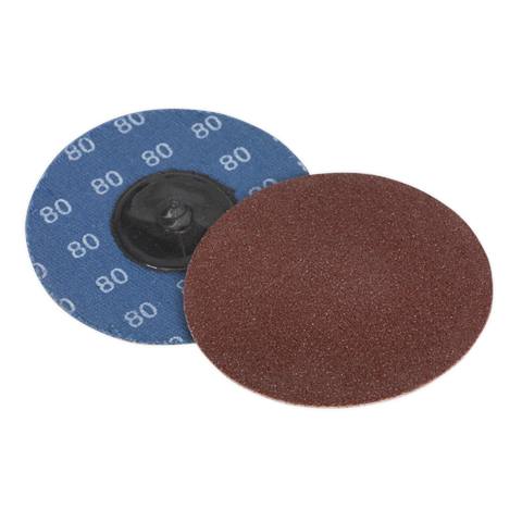75mm Quick Change Sanding Disc 80Grit - Pack of 10