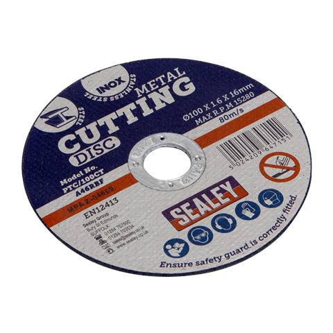 100 x 1.6mm Cutting Disc 16mm Bore