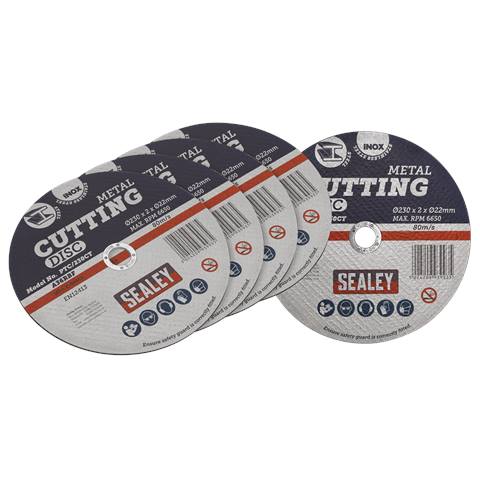 230 x 2mm Cutting Disc 22mm Bore - Pack of 5