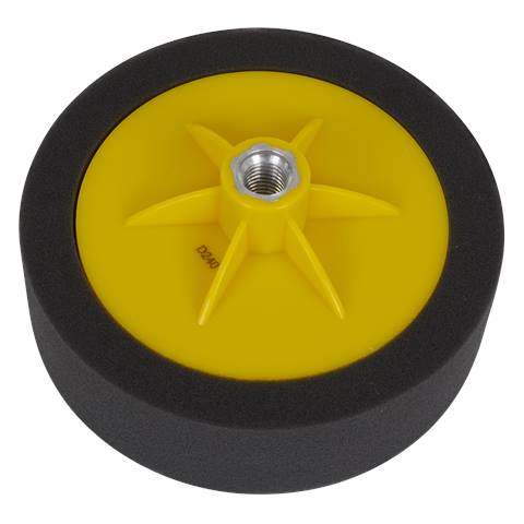 150 x 50mm Buffing & Polishing Foam Head M14 x 2mm - Black/Soft