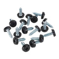 Numberplate Screw with Plastic Enclosed Head 4.8 x 18mm, Black - Pack of 50