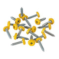 Numberplate Screw with Plastic Enclosed Head 4.8 x 24mm, Yellow - Pack of 50