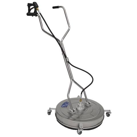 24" Surface Cleaner with Dual Handle & Rotating Spray Bar - Stainless Steel