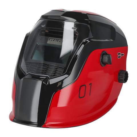 Auto Darkening Welding Helmet Shade 9-13 - Red