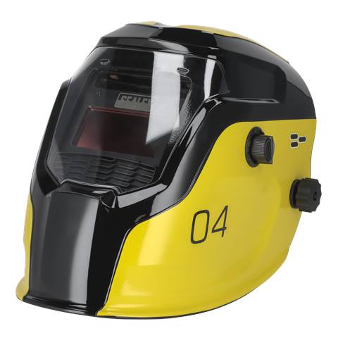 Auto Darkening Welding Helmet Shade 9-13 - Yellow