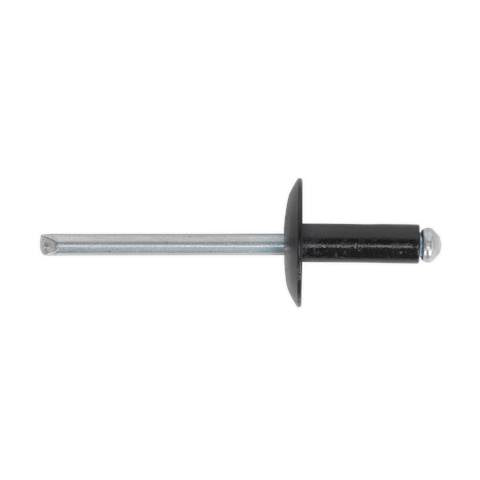 Aluminium Large Flange Rivet 4.8 x 14mm, Black - Pack of 200