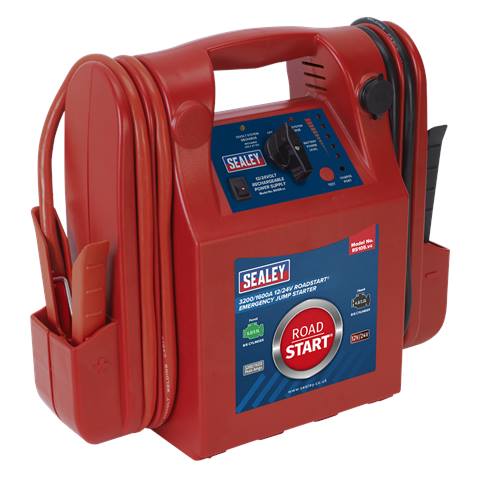 RoadStart® 12/24V Emergency Jump Starter 3200/1600 Peak Amps