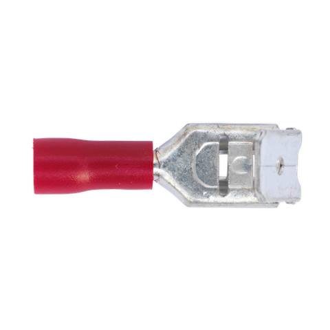Piggy-Back Terminal 6.3mm, Red - Pack of 100