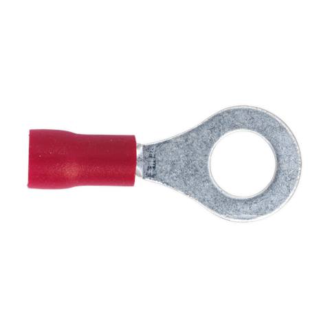 Easy-Entry Ring Terminal 6.4mm (1/4"), Red - Pack of 100