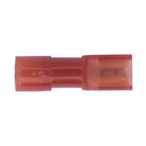 Fully Insulated Female Terminal 2.8mm, Red - Pack of 100