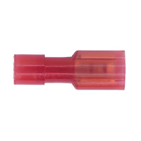 Fully Insulated Female Terminal 4.7mm, Red - Pack of 100
