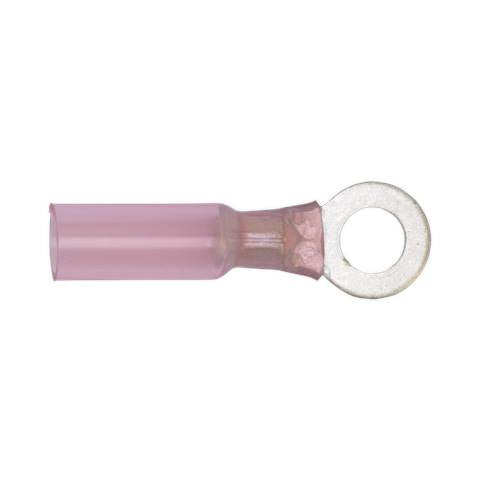 Heat Shrink Ring Terminal 6.4mm, Red - Pack of 25