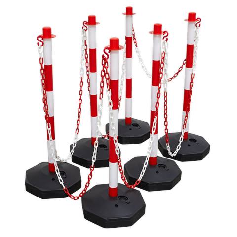 Post & Chain Kit 25m - Red/White
