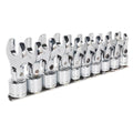 Siegen Flexible Crow's Foot Open-End Spanner Set 3/8"Sq Drive 10pc