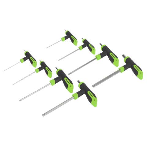 Siegen T-Handle Ball-End Hex Key Set 8pc