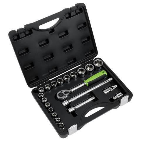 Siegen Socket Set 1/2"Sq Drive 21pc