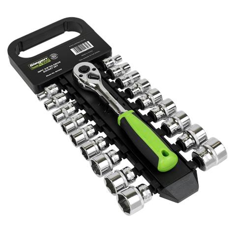 Siegen Socket Set 3/8"Sq Drive 19pc
