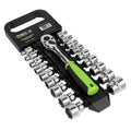 Siegen Socket Set 3/8"Sq Drive 19pc
