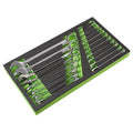Siegen Combination Spanner Set with Tool Tray 19pc