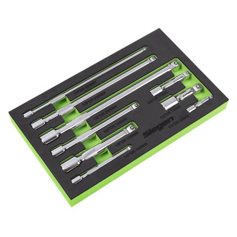 Extension Bar Set 1/4", 3/8" & 1/2"Sq Drive 9pc