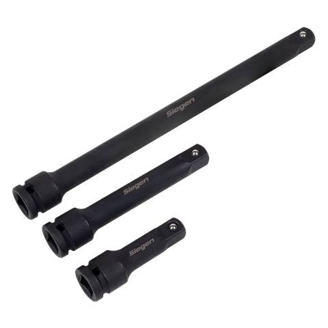 Siegen Impact Extension Bar Set 1/2"Sq Drive 3pc