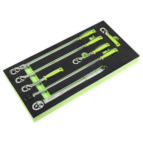 Siegen Ratchet Wrench, Breaker Bar & Torque Wrench Set 3/8"Sq Drive 7pc
