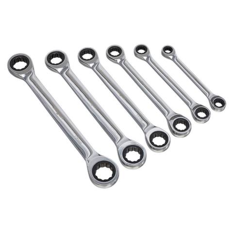 Siegen Double End Ratchet Ring Spanner Set 6pc