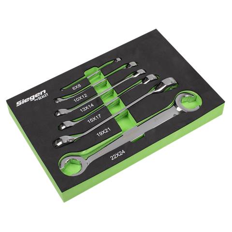 Flare Nut Spanner Set in EVA Foam Tray 6pc