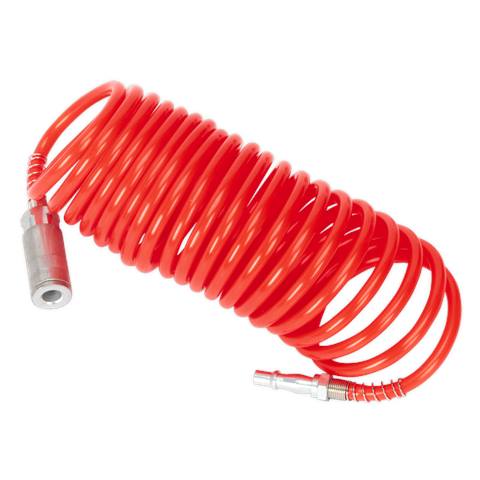 PE Coiled Air Hose with Couplings 5m x 5mm