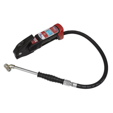 PCL Anodised Digital Tyre Inflator with Twin Push-On Connector