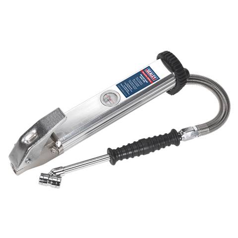 Long Type Tyre Inflator with Twin Push-On Connector