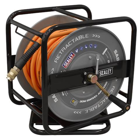 30m Swivel Air Hose Reel 6mm ID